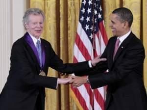 Van Cliburn meets President Barack Obama