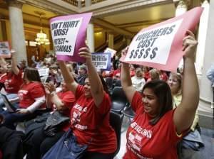 school voucher rally in Indiana