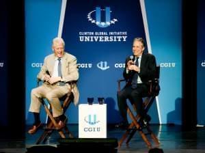 President Bill Clinton and John Steward 