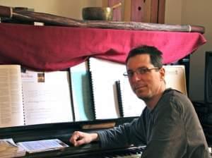 Kevin James at his home studio in New York City. 
