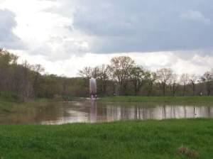 Effluent pond at the Industry Mine site.