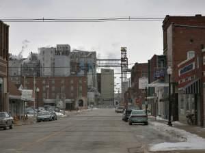 A grain elevator in Danville