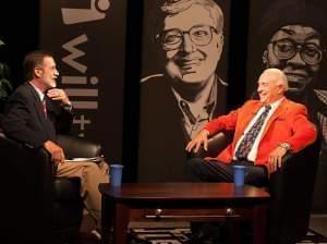 Host David Inge with Lou Henson