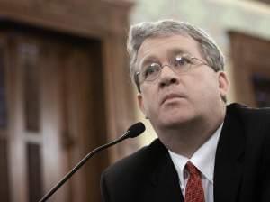 Illinois Rep. Jim Durkin, R-Countryside, testifies during a legislative committee hearing on ethics reform at the Illinois State Capitol in Springfield, Ill., Tuesday, Mar. 10, 2009. Jim Durkin told the ethics committee that lawmakers should take a c