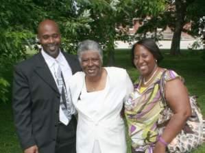 Mona Fornter (right) with her mother, Margaret Freeman, in June of 2011. Mona's brother Emmitt is pictured left.