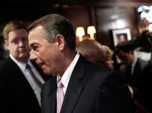 Speaker of the House John Boehner, R-Ohio, leaves a press conference in Washington, D.C., on Monday.