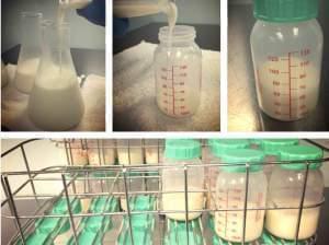 Donated breast milk at the  Indiana Mother's Milk Bank in Indianapolis.