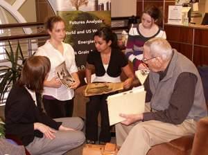 Students with professor Charles D. elmer