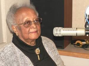 Erma Bridgewater in the W.I.L.L. radio studio