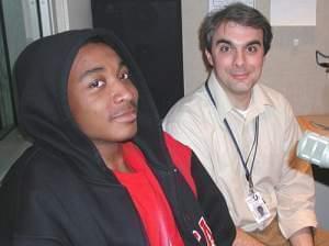 Rommell and his teacher Mark Foley