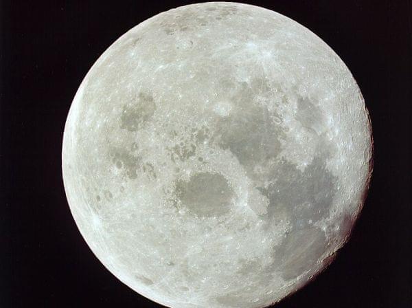 The Moon as photographed by Apollo 11 astronauts on their way back to Earth.