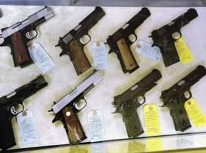 Handguns for purchase at Capitol City Arms Supply in Springfield, IL