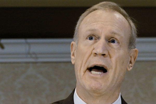 Republican Governor-elect Bruce Rauner speaks during a luncheon in Springfield Tuesday.