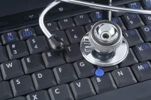 stethoscope on keyboard