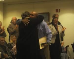 Aaron Ammons before being sworn in Monday to the Urbana City Council. 