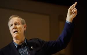 Gov. Bruce Rauner speaks at Richland Community College in Decatur Tuesday.