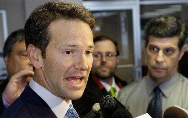 Congressman Aaron Schock in Peoria on February 6th.