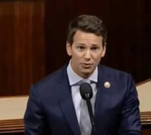 Aaron Schock, delivering his farewell speech Thursday before Congress.