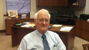 U of I President Robert Easter at his office on the Urbana campus, after December 2014 interview.