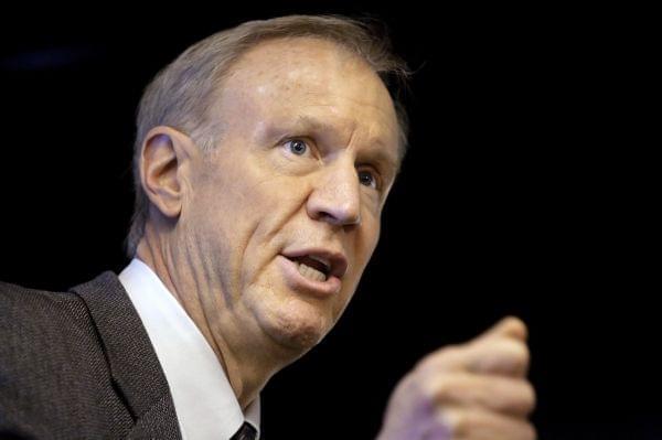 In this March 4, 2015 file photo, Illinois Gov. Bruce Rauner speaks at an event in Springfield.