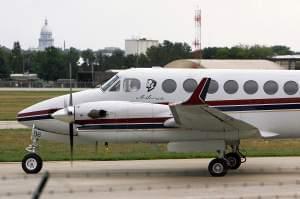 In this Sept. 24, 2007, file photo, an Illinois state-owned aircraft is seen within sight of the state Capitol as it prepares to take off from the Abraham Lincoln Capital Airport in Springfield