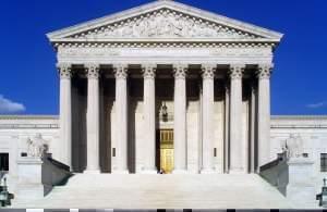 The US Supreme Court building in Washington, DC. 