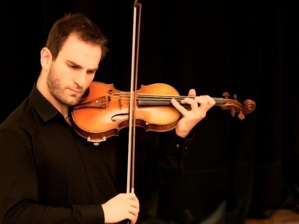 A man playing violin