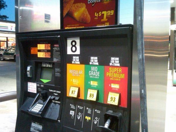 A gas pump in Jacksonville, Florida