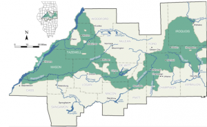 Map of the Mahomet Aquifer.