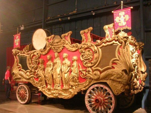 A circus bandwagon at the Ringling Museum in Sarasota, FL