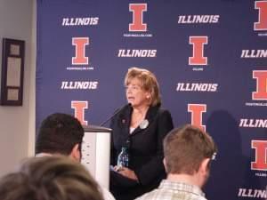 Interim Urbana Chancellor Barbara Wilson announces that Athletic Director Mike Thomas has been fired.