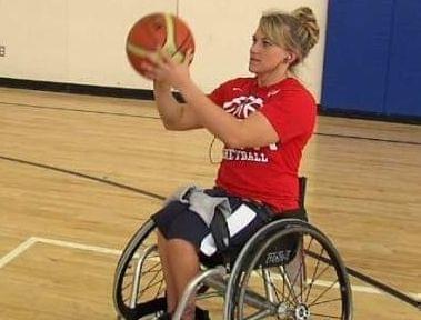 2012 photo of Paralympian and NWBA president Sarah Castle 