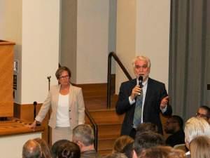 University of Illinois President Timothy Killeen at Wednesday's Town Hall meeting 