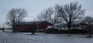 A flooded area just north of Villa Grove, along Route 130.