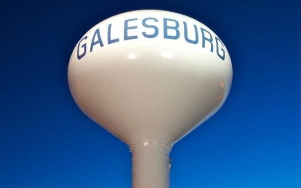 A water tower in Galesburg, IL.