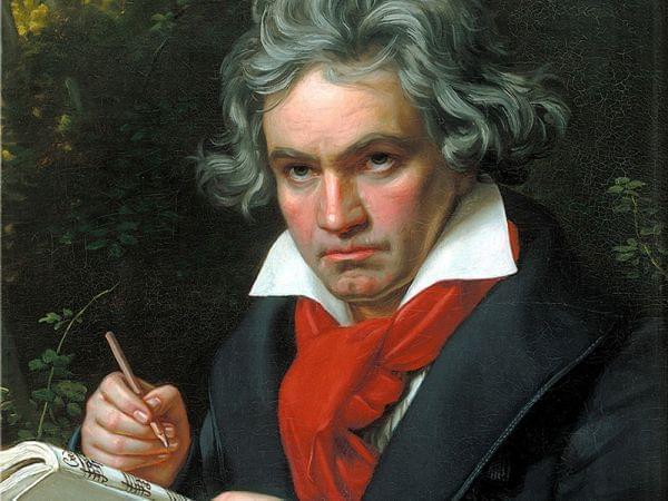 Portrait of Ludwig van Beethoven when composing the Missa Solemnis