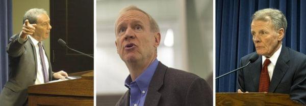 Sen. Pres. John Cullerton, Gov. Bruce Rauner, House Speaker Mike Madigan