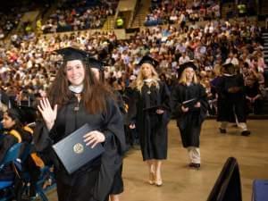 UIS Graduates during commencement ceremony.