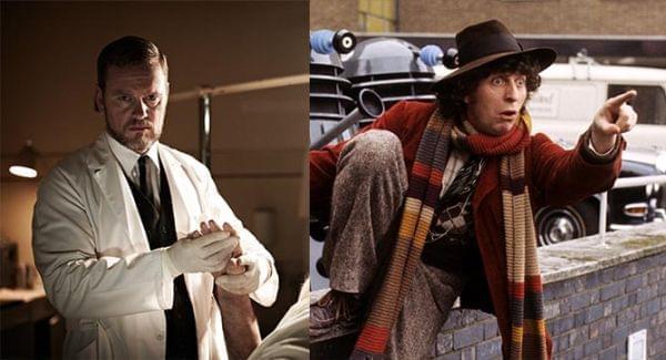Dr. Blake prepares for surgery; Doctor Who strikes an action pose