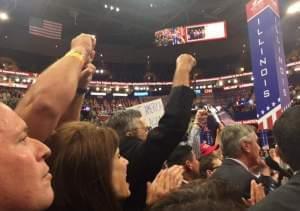 Members of the Illinois delegation at the Republican National convention in Cleveland. 