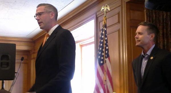 State Treasurer Mike Frerichs and U.S. Rep. Rodney Davis.