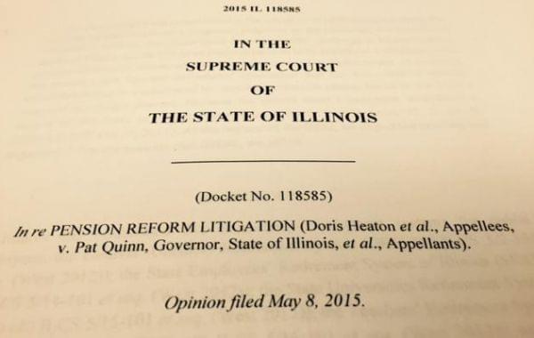 A previous pension law was ruled unconstitutional by the Illinois Supreme Court.