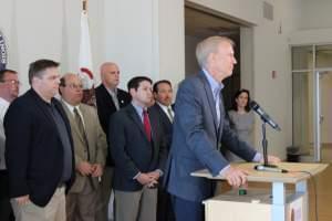 Gov. Bruce Rauner during an appearance at a school in Mahomet June 1.