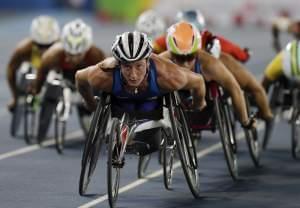 United States' Tatyana McFadden competes in the women's 1500-meter T54 athletics event at the Paralympic Games in Rio de Janeiro, Brazil, Tuesday. McFadden won the gold medal.