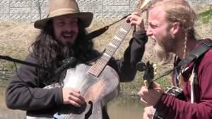 Charlie Harris and Cody Jensen of the Hobnob String Band