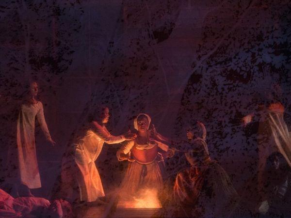 The crucible being performed on stage