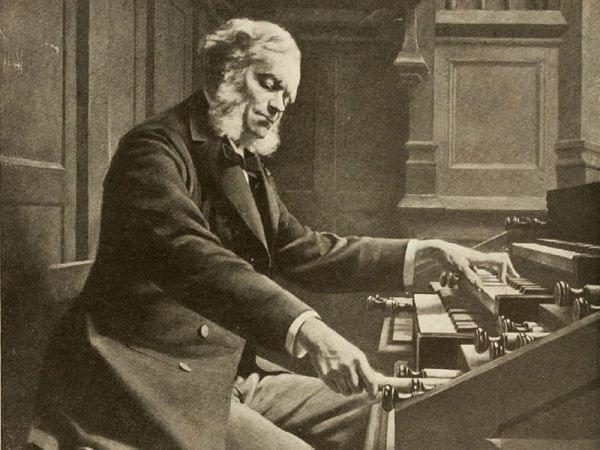César Franck at the console, painting by Jeanne Rongier, 1885 