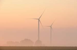 The Rail Splitter Wind Farm near Lincoln, Illinois.