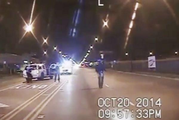 - In this Oct. 20, 2014 frame from dash-cam video provided by the Chicago Police Department, Laquan McDonald, right, walks down the street moments before being fatally shot by CPD officer Jason Van Dyke sixteen times in Chicago