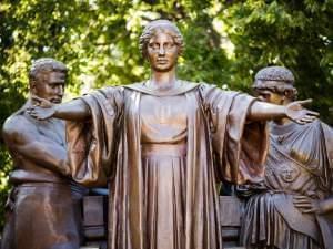 The Alma Mater statue on the University of Illinois campus 